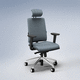 sedia da ufficio contemporanea / da interno / in tessuto / in pelle