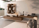 scrivania da parete / contemporanea / in rovere / dritta