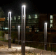 colonna luminosa contemporanea / in acciaio inox / in vetro / LED
