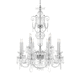 lampadario classico / in cristallo / in ottone cromato / fatto a mano