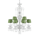 lampadario classico / in cristallo / in ottone cromato / fatto a mano