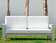 divano contemporaneo / da giardino / in tessuto / bianco