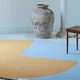 tappeto classico / con motivi geometrici / arancione / blu