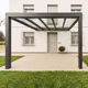 pergola autoportante / addossata / in alluminio / con copertura in vetro