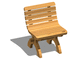 sedia da giardino classica / in legno / per uso residenziale