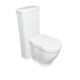 WC da appoggio / filomuro / in ceramica / per uso residenziale