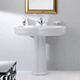 lavabo sospeso / in ceramica / lucido / finitura opaca