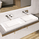 lavabo sospeso / in ceramica / rettangolare / 1 foro