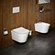 WC sospeso / in porcellana / per uso residenziale / ovale