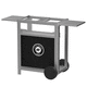 carrello per plancha / contract / da giardino / in acciaio inox