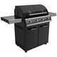barbecue a gas / con rotelle / in metallo verniciato / in acciaio inossidabile