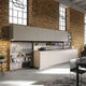 cucina moderna / impiallacciata in legno / in legno laccato / con isola