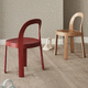 sedia contemporanea / da interno / in pelle / in rovere
