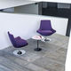 sedia contemporanea / da interno / in tessuto / con supporto in metallo