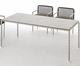 tavolo contemporaneo / in alluminio / in laminato / con supporto in acciaio inossidabile