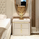 comodino contemporaneo / in legno / con supporto in legno / con supporto in cuoio