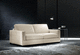 divano letto / contemporaneo / in pelle / beige