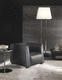 poltrona contemporanea / in legno / sfoderabile / nera