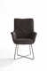 poltrona moderna / in pelle / bridge / marrone