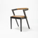 sedia contemporanea / da interno / in pelle / con supporto in faggio