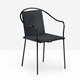 sedia con braccioli / design originale / da interno / in tessuto