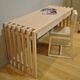scrivania contemporanea / in legno massiccio
