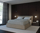 letto matrimoniale / contemporaneo / in pelle / per camera d'hotel