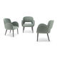 poltrona contemporanea / in pelle / in tessuto / contract