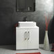 mobile lavabo da appoggio / in legno / moderno / con sportello