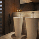 lavabo autoportante / in Solid Surface / in resina / ghisa minerale