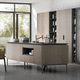 cucina contemporanea / in rovere / con isola / di grandi dimensioni