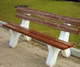 panca da giardino in calcestruzzo / in CCV / con schienale / imitazione legno