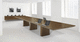 tavolo da riunione contemporaneo / in legno / rettangolare / con contenitore