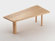 tavolo contemporaneo / in rovere / trapezoidale