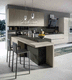cucina contemporanea / in laminato / a L / senza maniglie