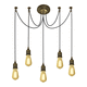 lampadario classico / in ottone / da 5 lampadine / contract