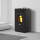 stufa a pellet / 12 kW / contemporanea / in acciaio