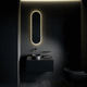 specchio da bagno a muro / contemporaneo / ovale / in metallo