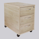 cassettiera per ufficio in legno / in melaminico / 3 cassetti / a chiave