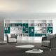 libreria contemporanea / in legno laccato / in rovere / bianca