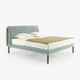 letto matrimoniale / contemporaneo / imbottito / con testiera imbottita