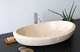 lavabo da appoggio / in pietra naturale / ovale / contemporaneo
