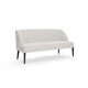 divano contemporaneo / in tessuto / bianco / con supporto in legno laccato brillante