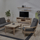 tavolino basso contemporaneo / in legno / in pino / con finitura ontano