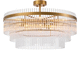 lampadario contemporaneo / in vetro / in ottone / da 12 lampadine