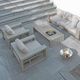 poltrona contemporanea / in tessuto resistente all'acqua / in alluminio / con cuscino rimovibile