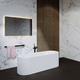 vasca da bagno ovale / da appoggio / in acrilico / contemporanea