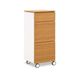 cassettiera per ufficio in legno / 3 cassetti / con rotelle / a chiave