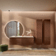 mobile da bagno moderno / per uso residenziale / in legno / laccato