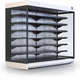 vetrina refrigerata con scaffali / per negozio / in acciaio inox / nera